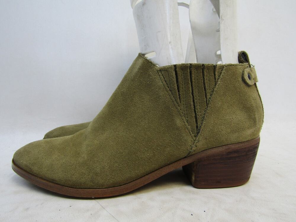 Marc Fisher Womens Size 8.5 M Green Suede Chelsea Ankle Fashion Boots Bootie